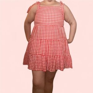 Pink Lily Women’s Red Gingham Dress